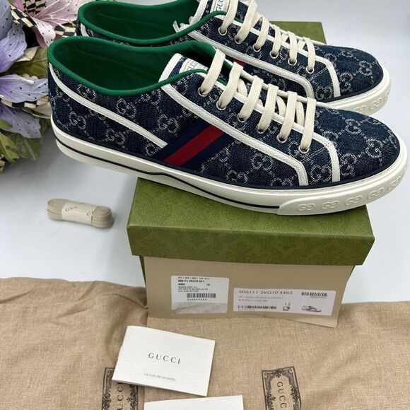 Men’s Gucci tennis 1977 low top sneakers size 13 made in Italy - Picture 12 of 12